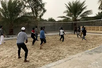 GBS Team playing Volleyball