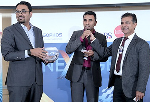 GBS Team on stage at an exhibition